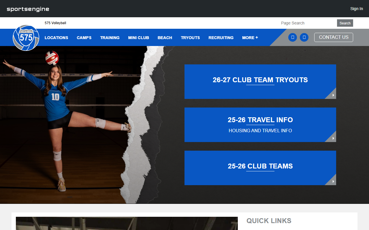 575volleyball.com screenshot