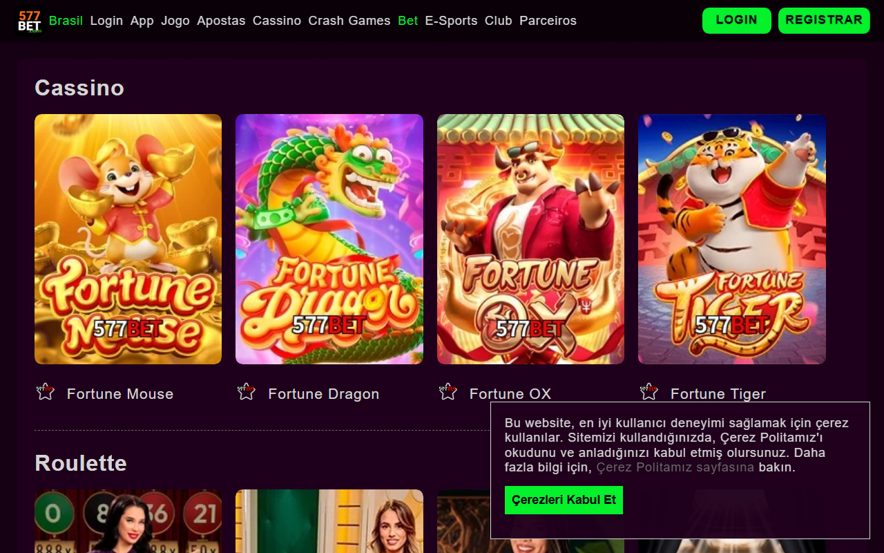 577betcassino.com screenshot