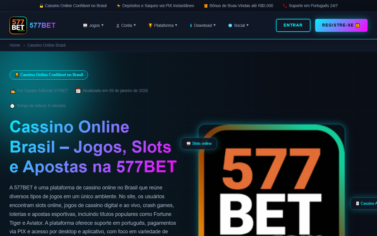 577betonline.com screenshot