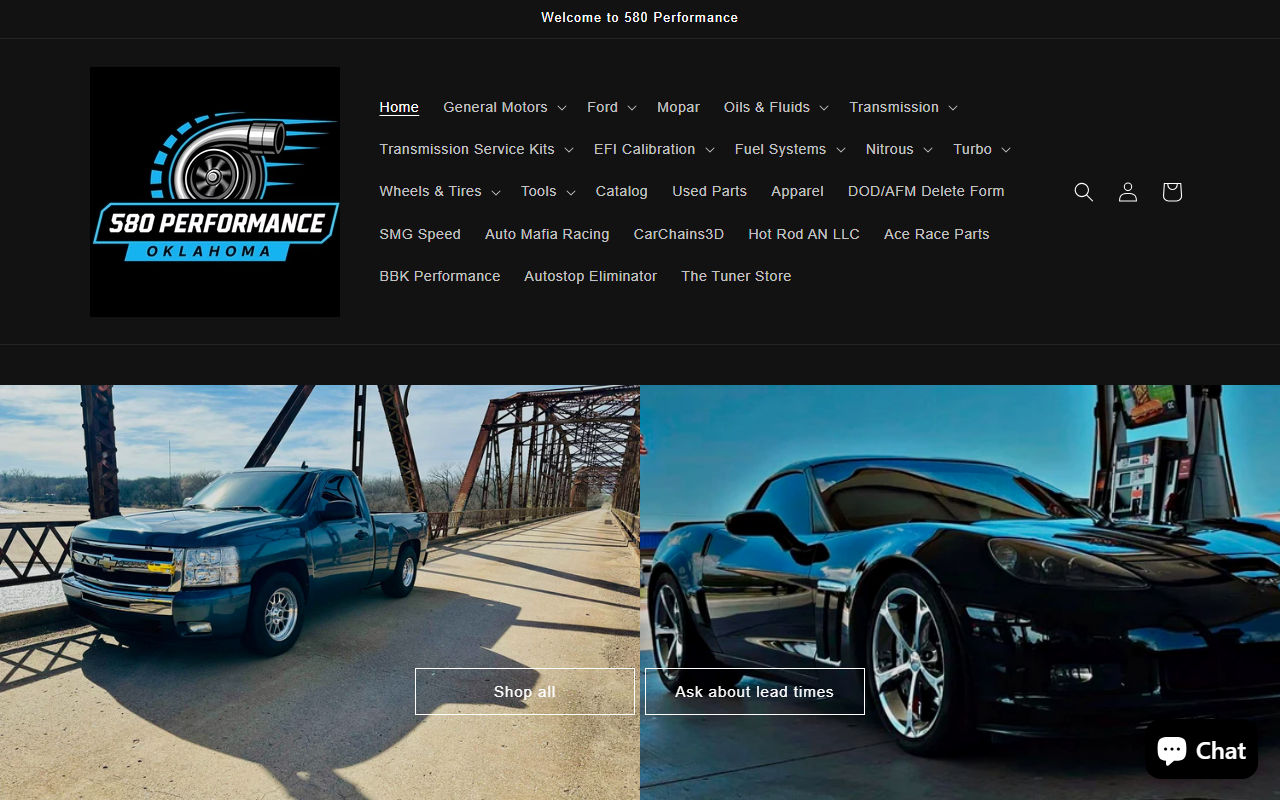 580performance.com screenshot