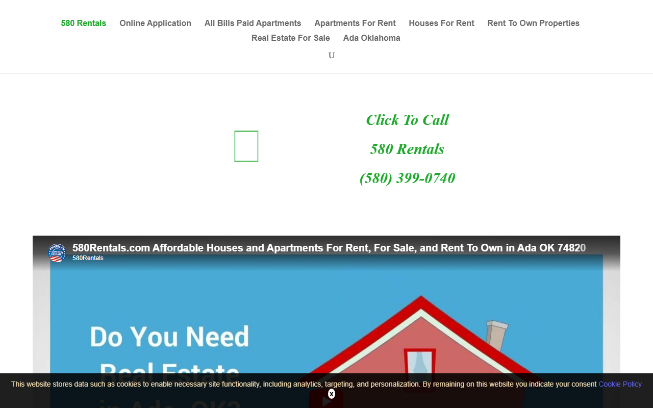 580rentals.com screenshot