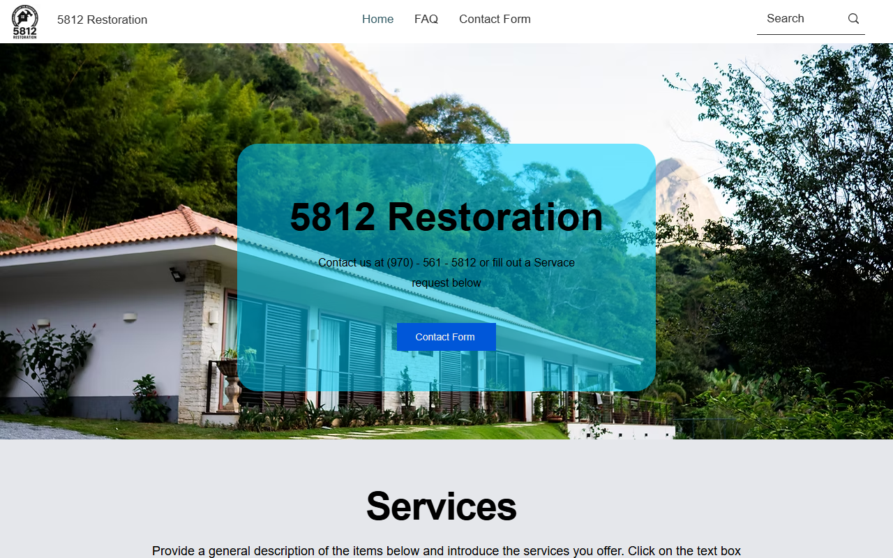 5812restor.com screenshot