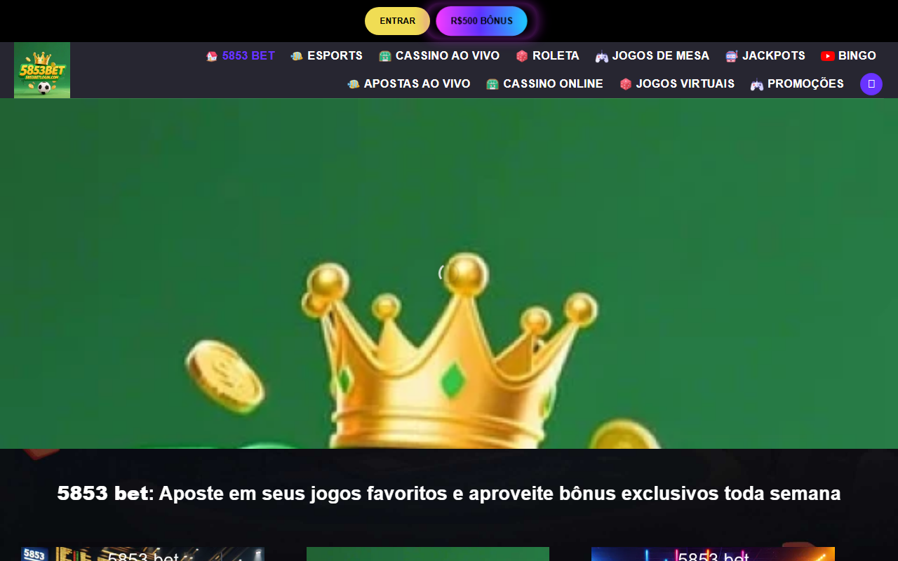 5853betlogin.com screenshot