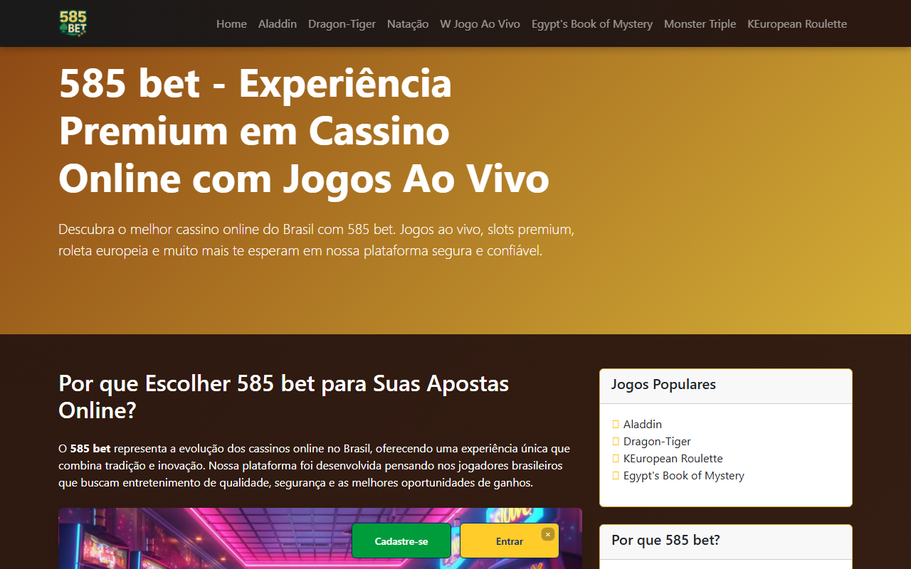 585betcasino.com screenshot