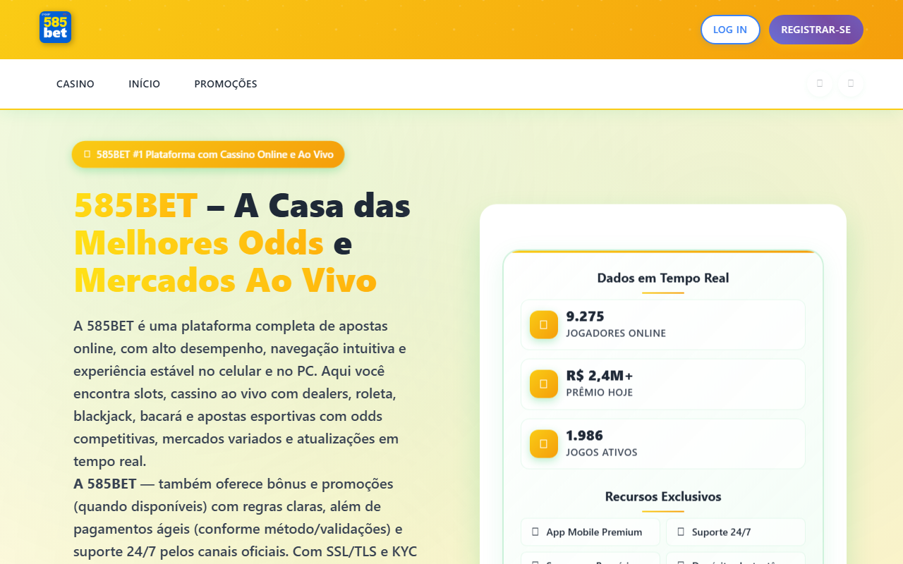 585betoficial.com screenshot