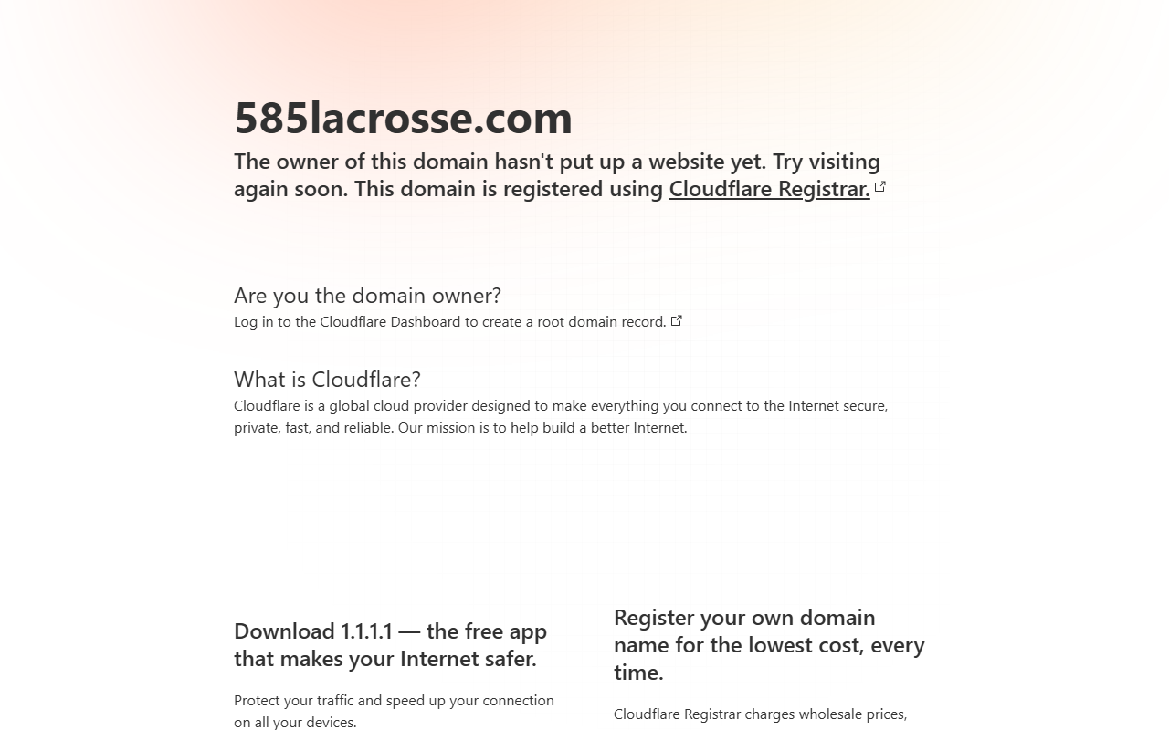 585lacrosse.com screenshot