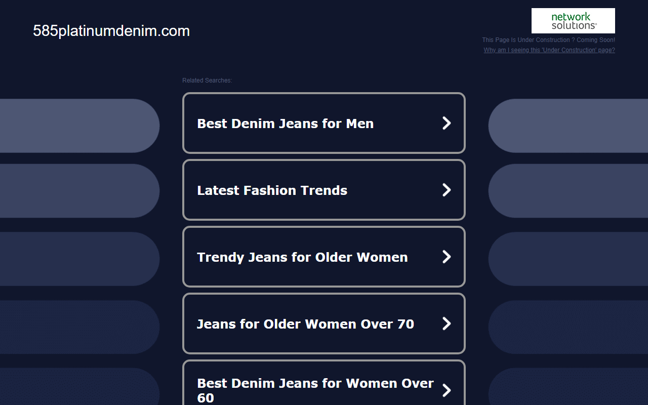 585platinumdenim.com screenshot