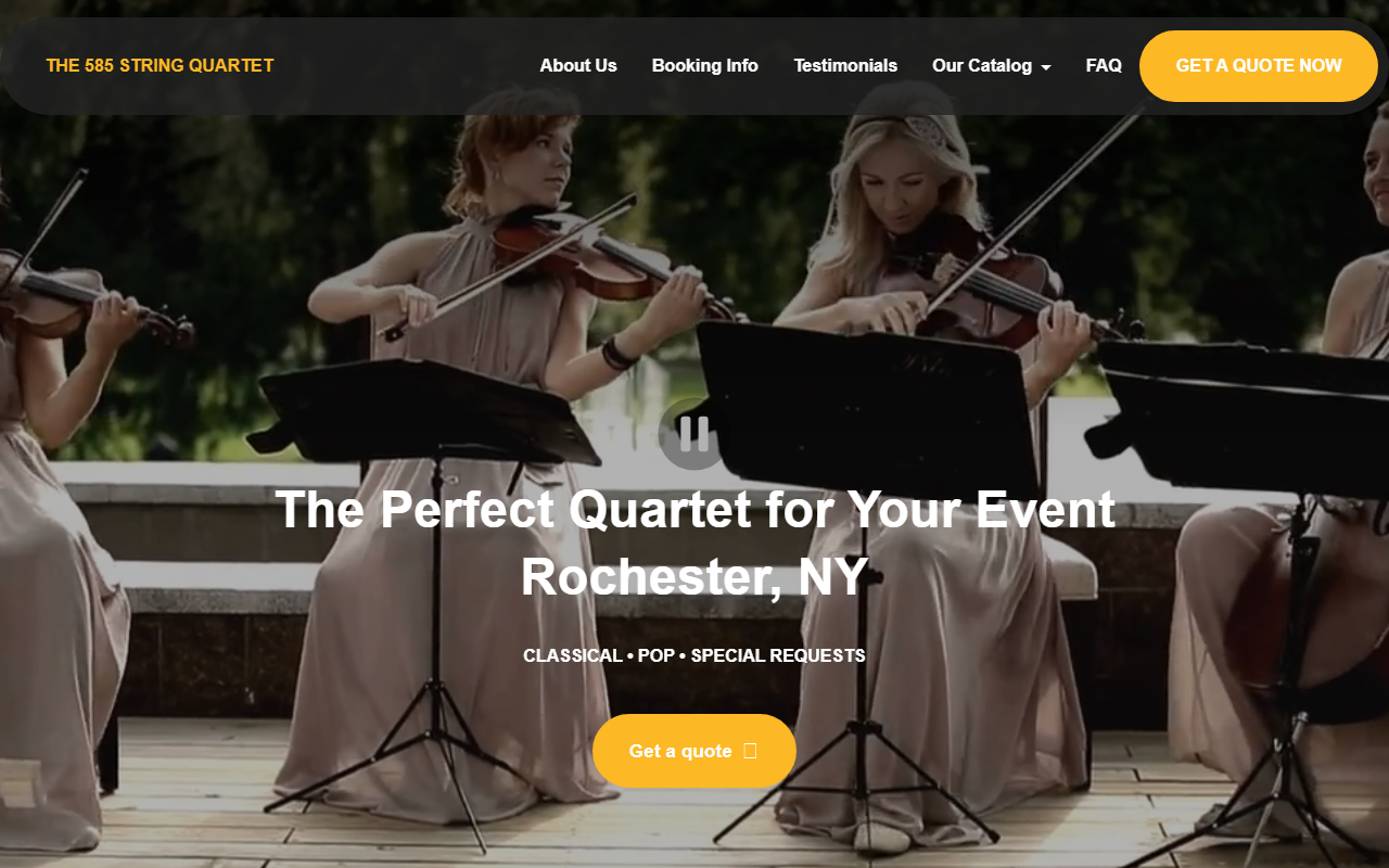 585stringquartet.com screenshot