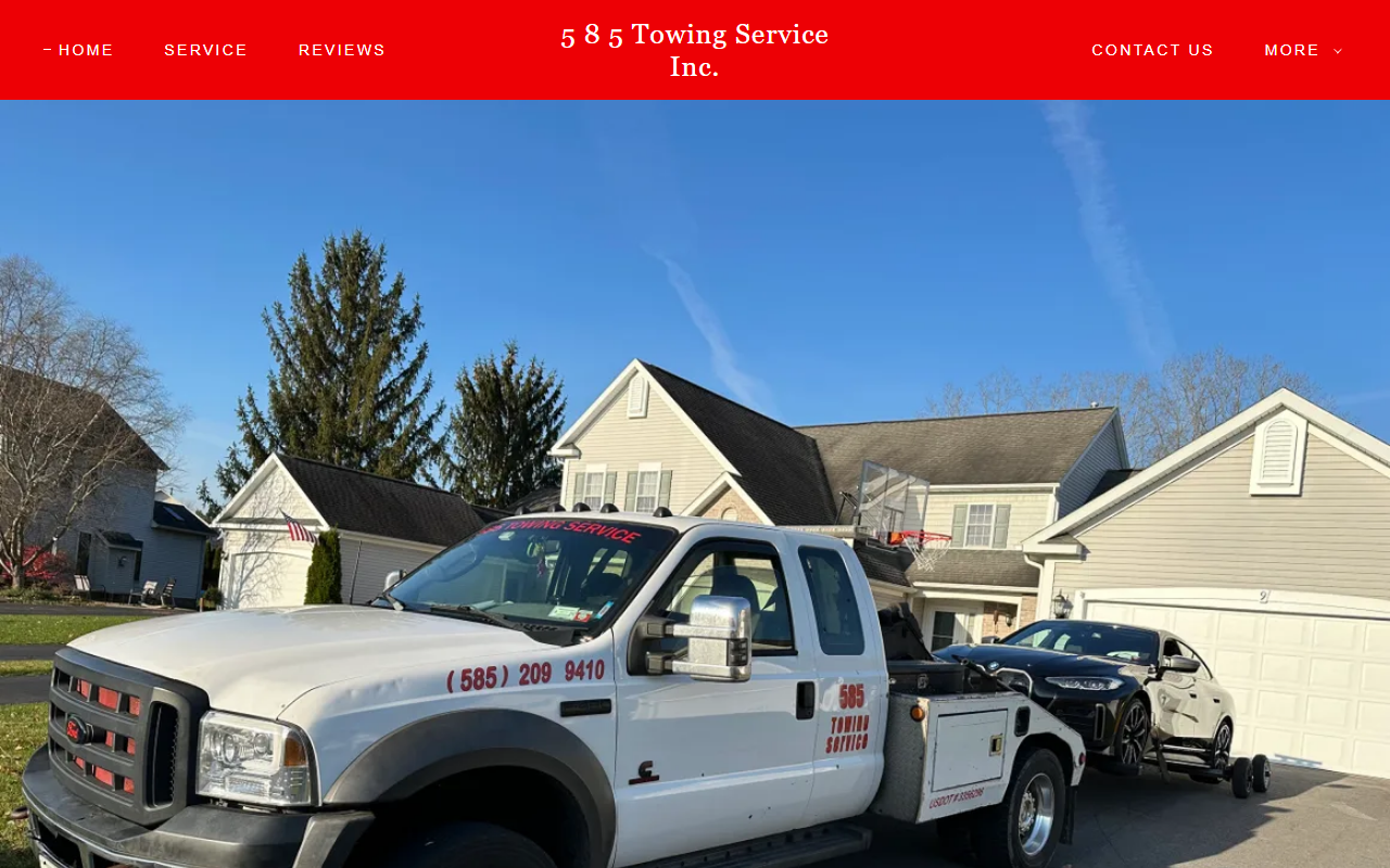 585towingservice.com screenshot