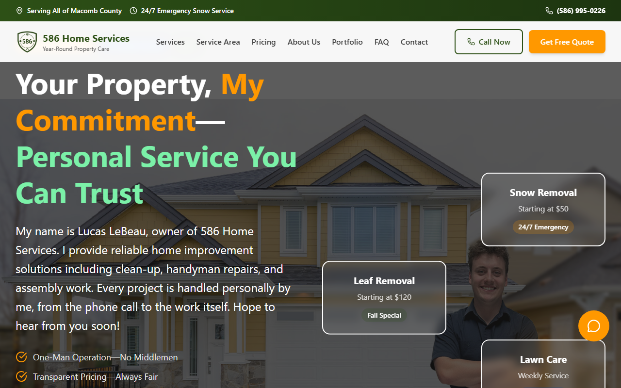 586homeservices.com screenshot