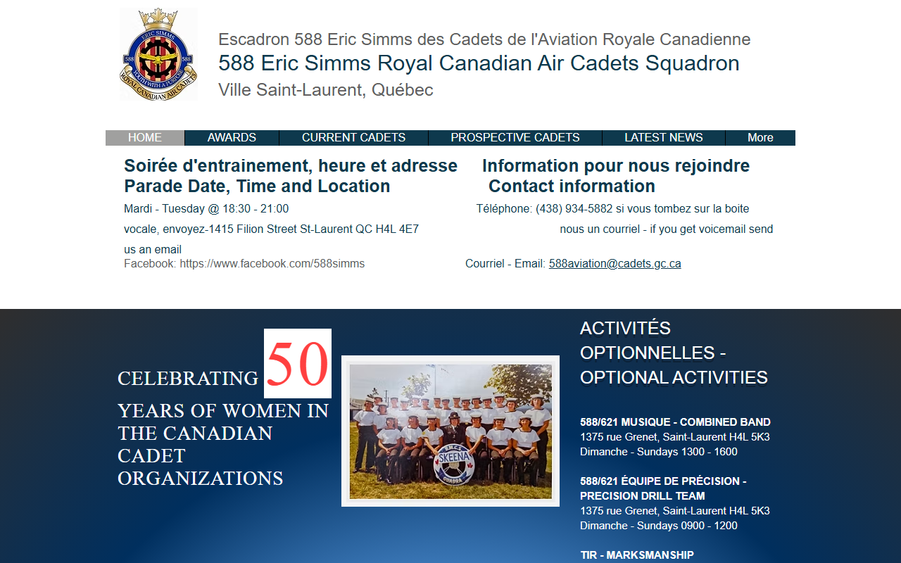 588aircadets.com screenshot