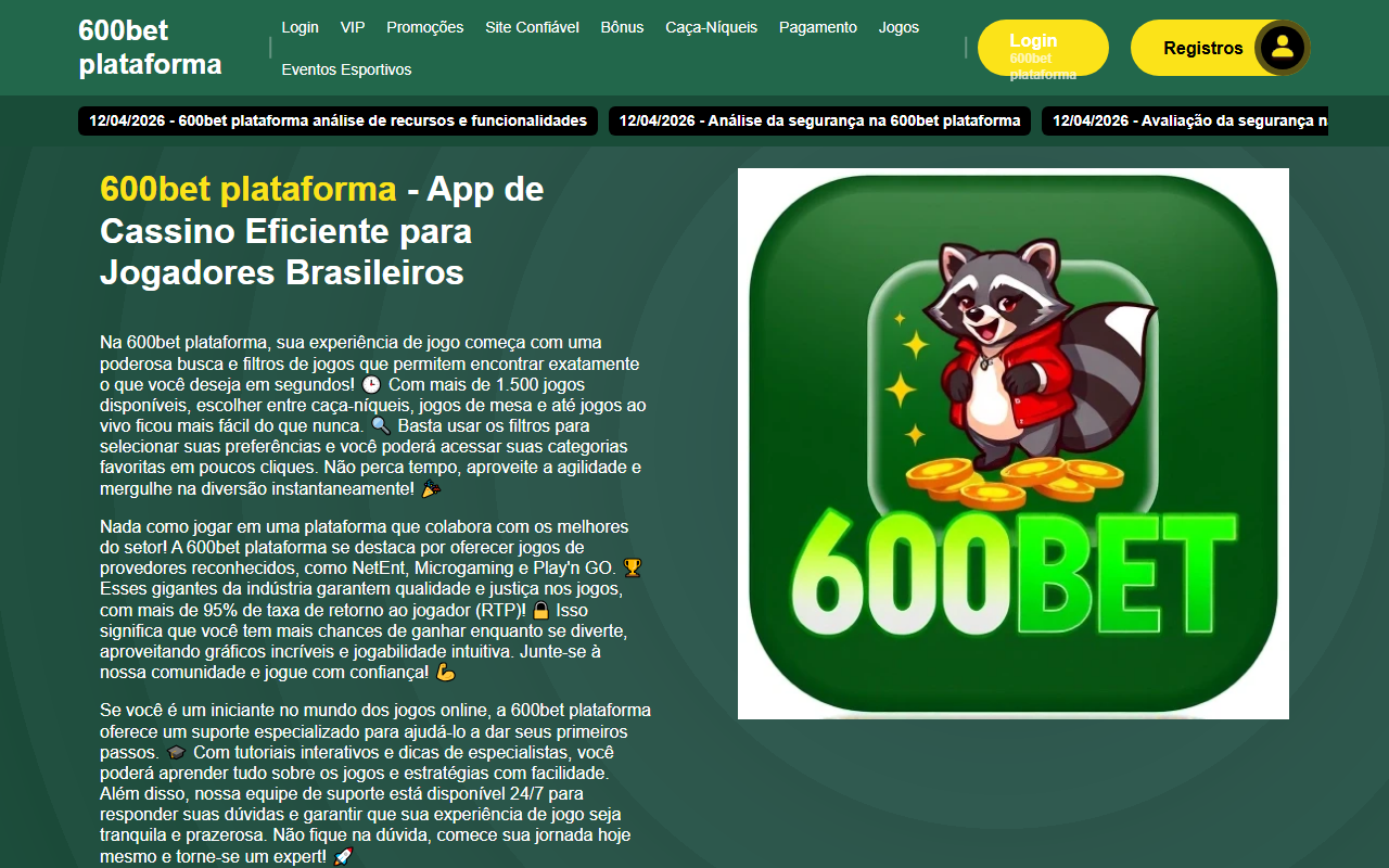 600betcomlogin.com screenshot