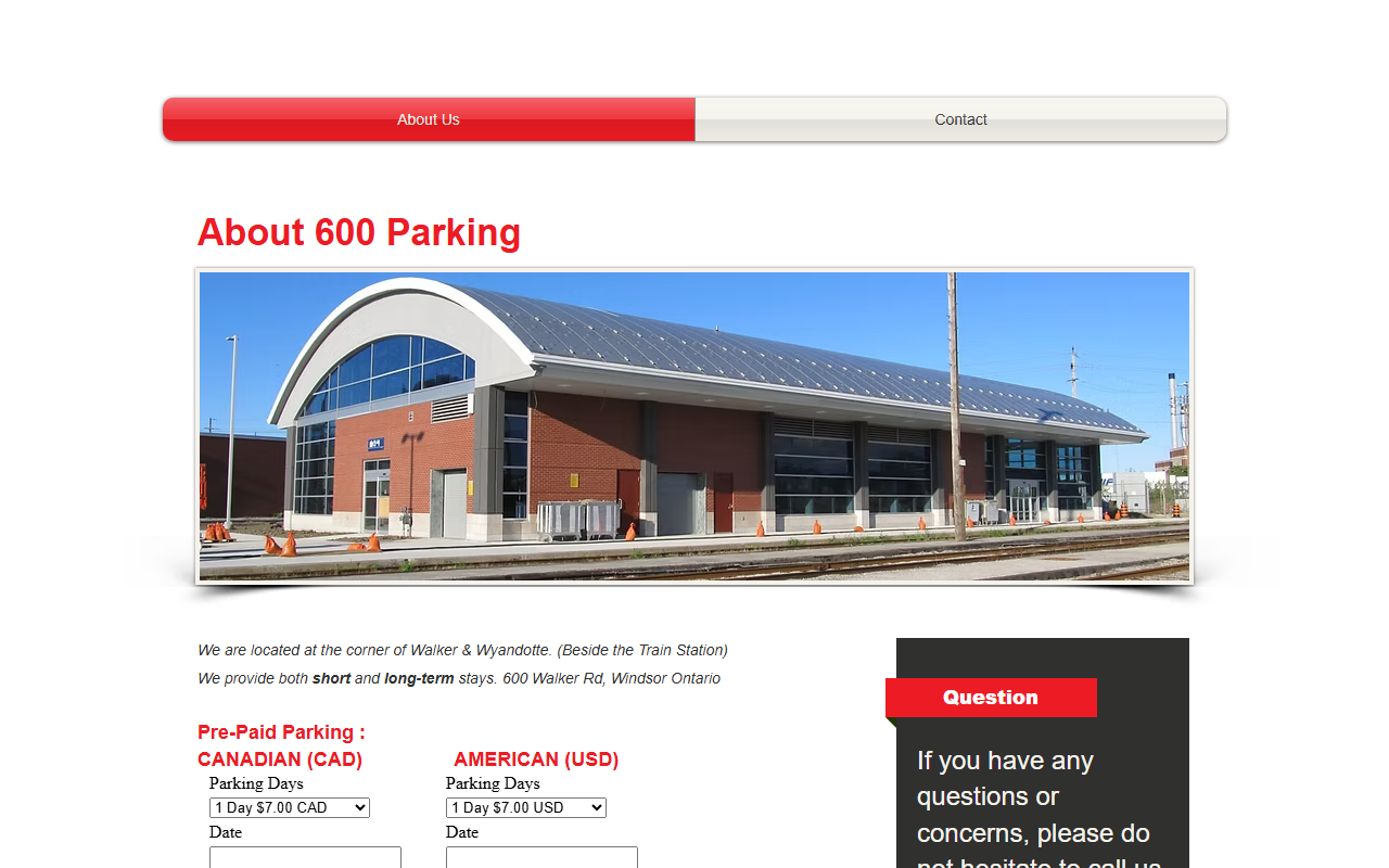 600parking.com screenshot