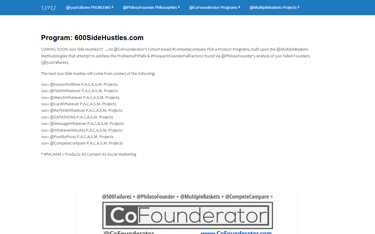 600sidehustles.com screenshot