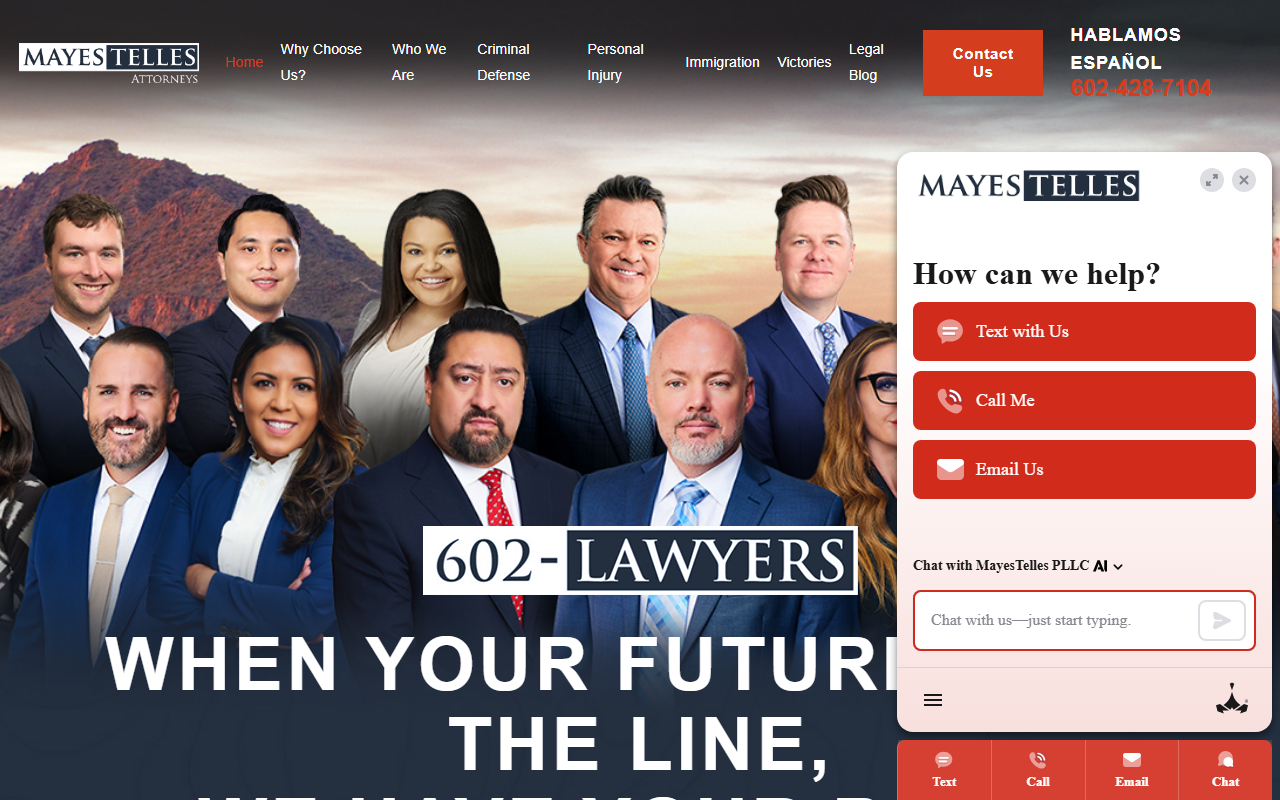 602-lawyers.com screenshot
