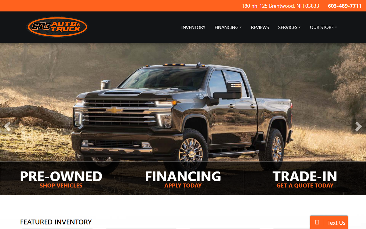 603autoandtruck.com screenshot