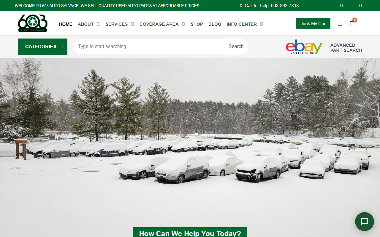 603autosalvage.com screenshot