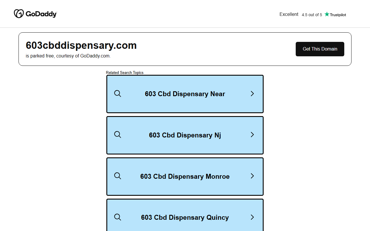 603cbddispensary.com screenshot