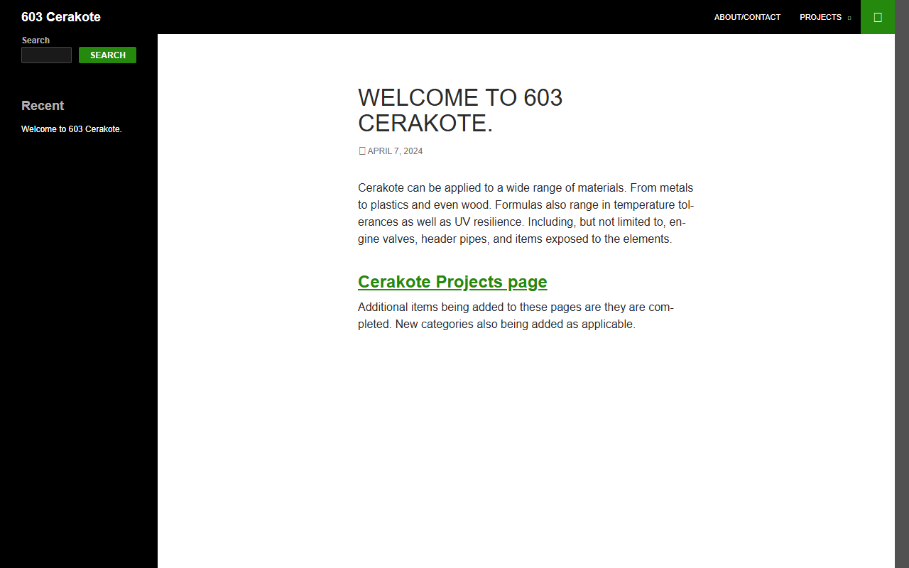 603cerakote.com screenshot