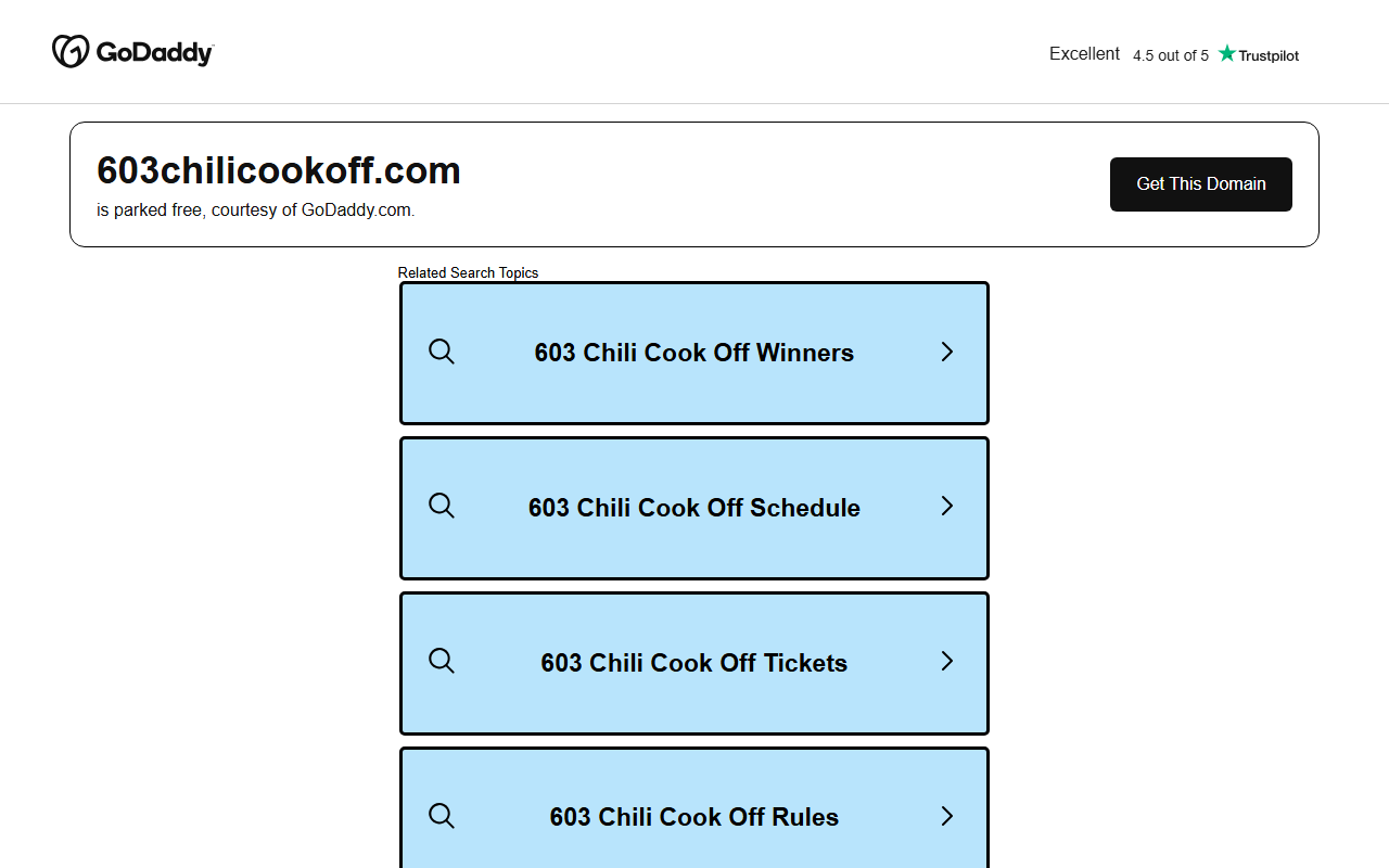 603chilicookoff.com screenshot