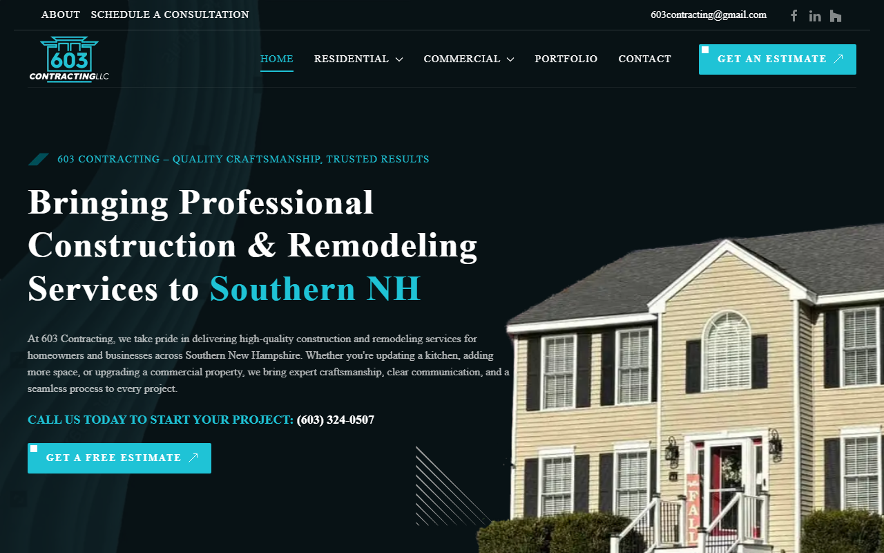 603contracting.com screenshot