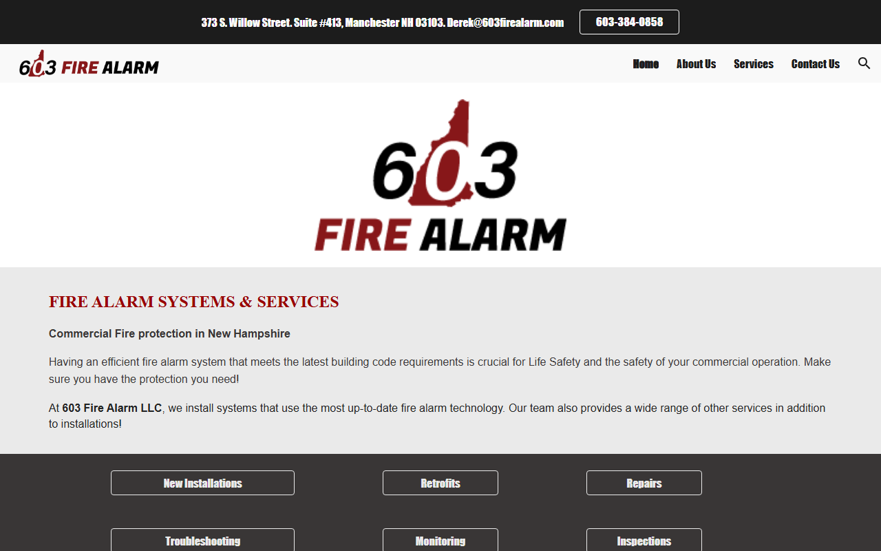 603firealarm.com screenshot