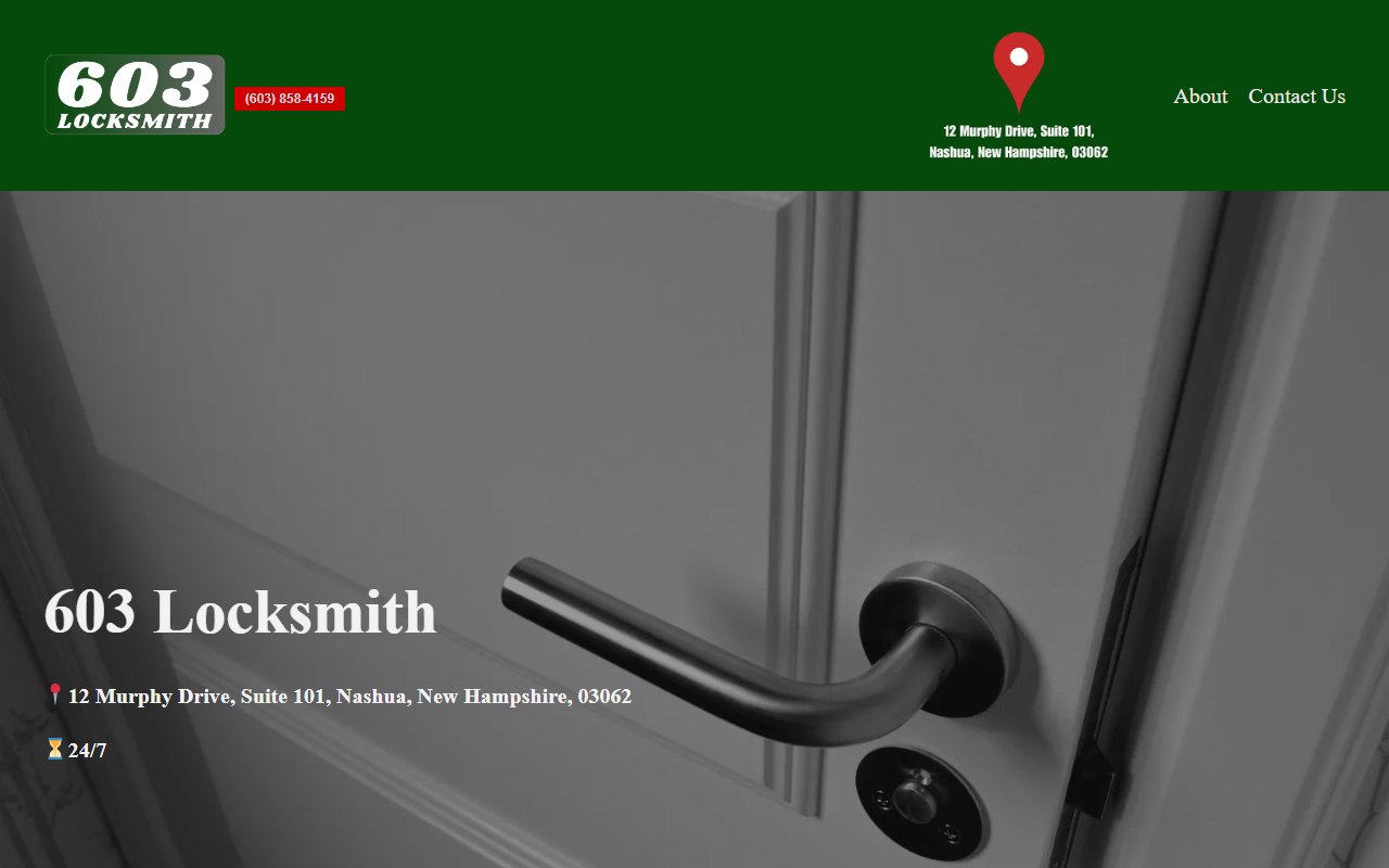 603locksmith.com screenshot