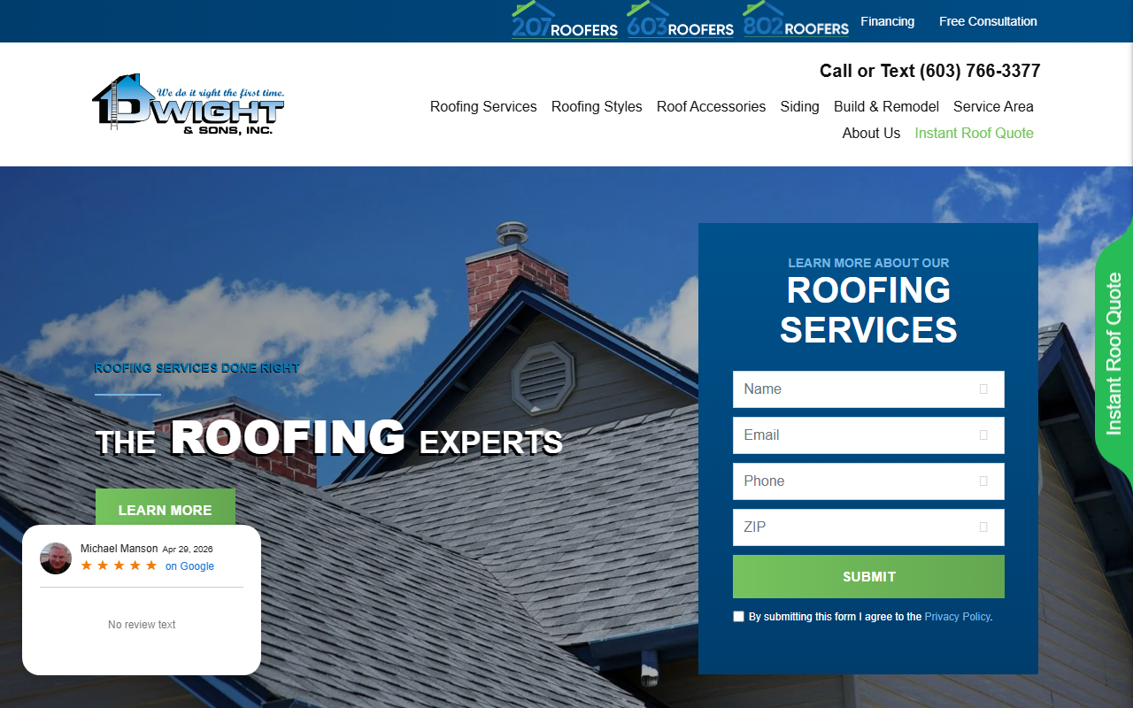 603roofers.com screenshot
