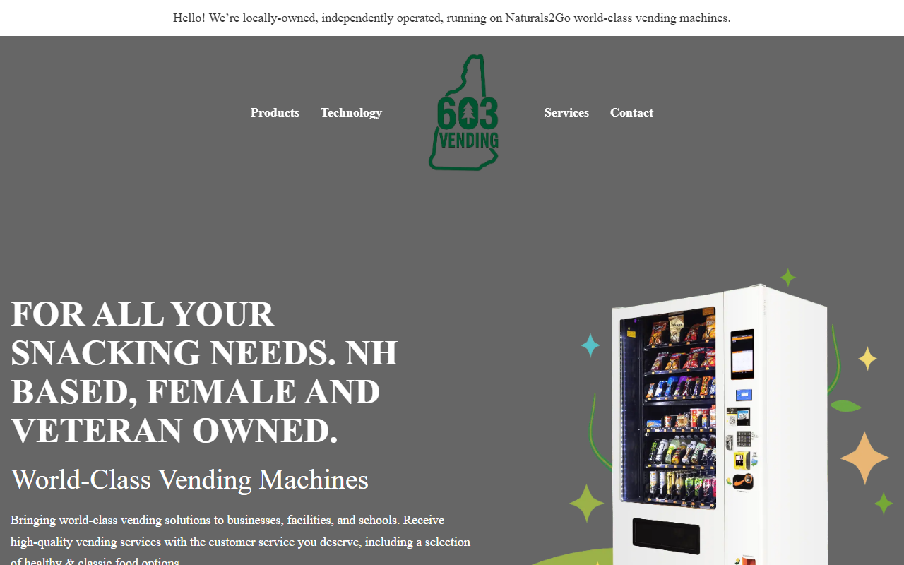 603vendingllc.com screenshot