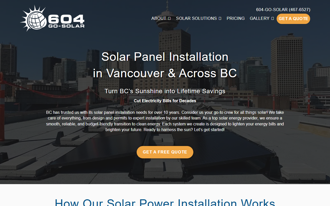 604gosolar.com screenshot