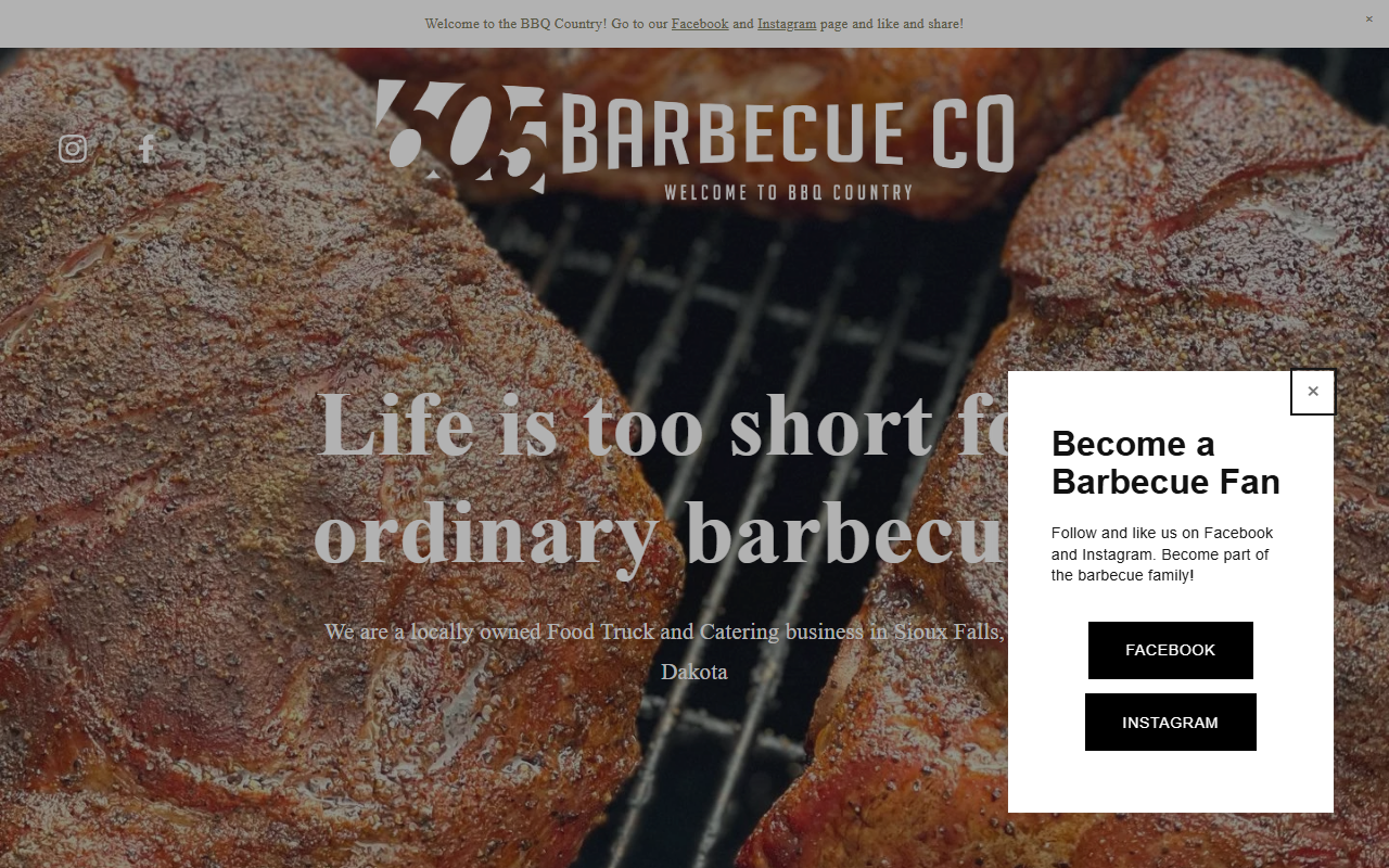 605barbecue.com screenshot