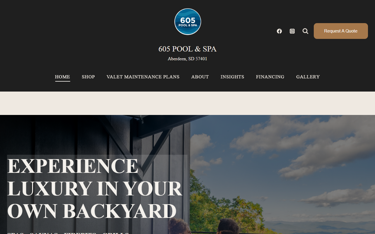 605poolandspa.com screenshot