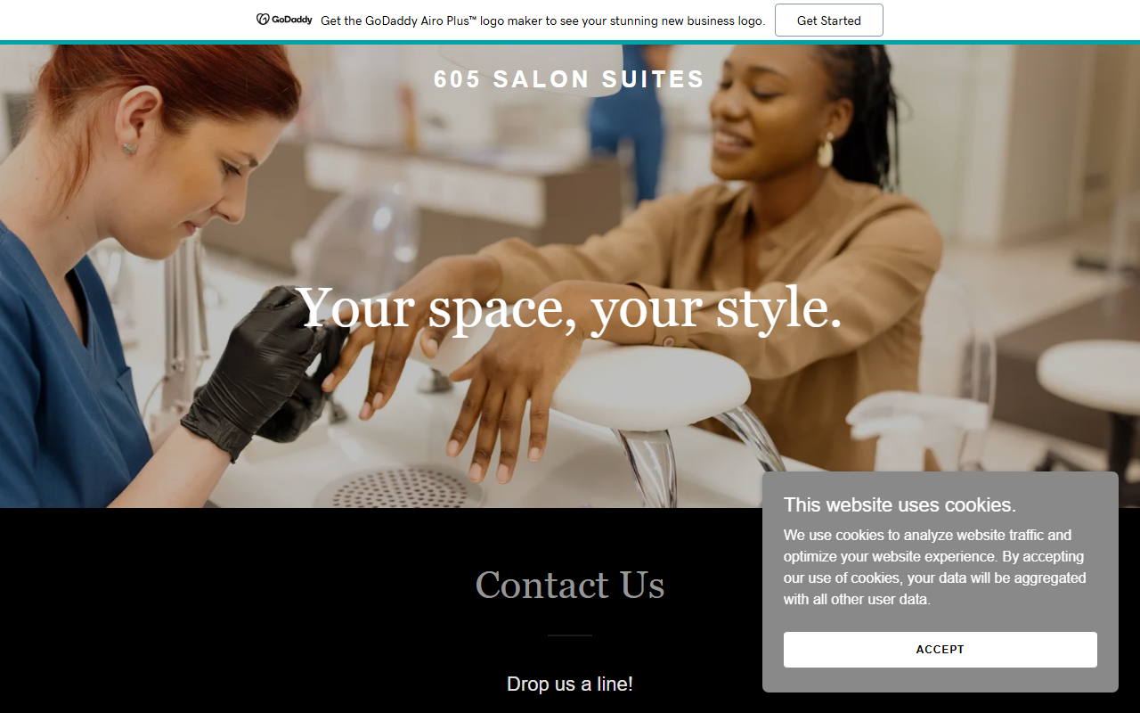 605salonsuites.com screenshot