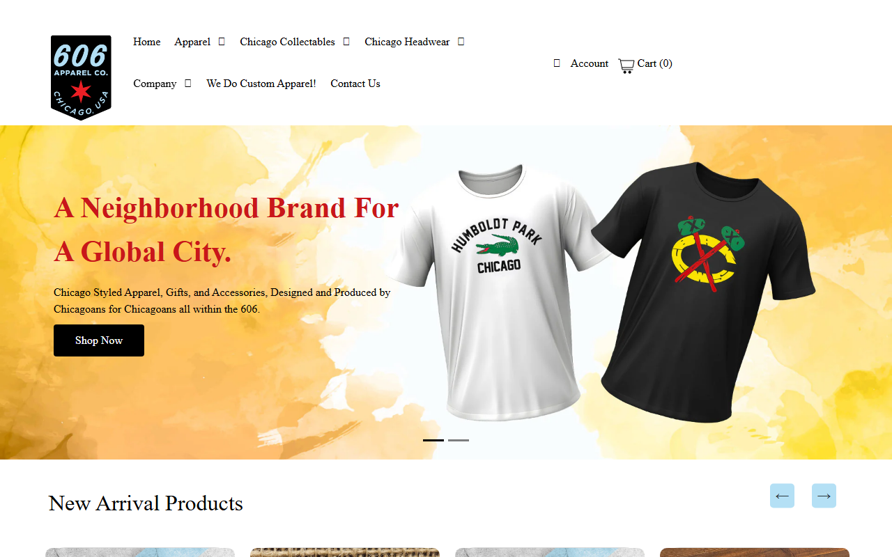 606apparel.com screenshot