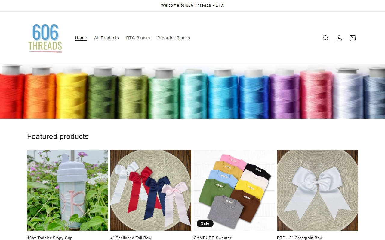 606threadsetx.com screenshot