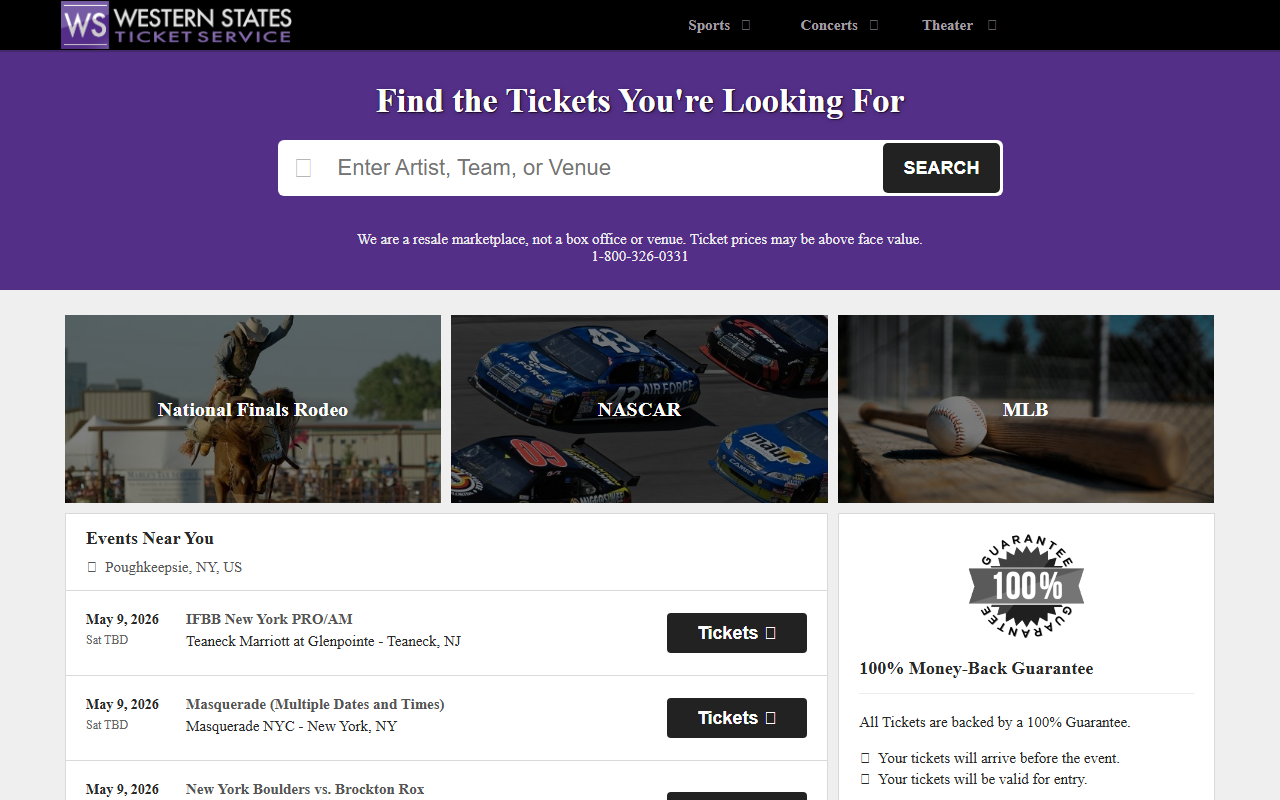 606tickets.com screenshot