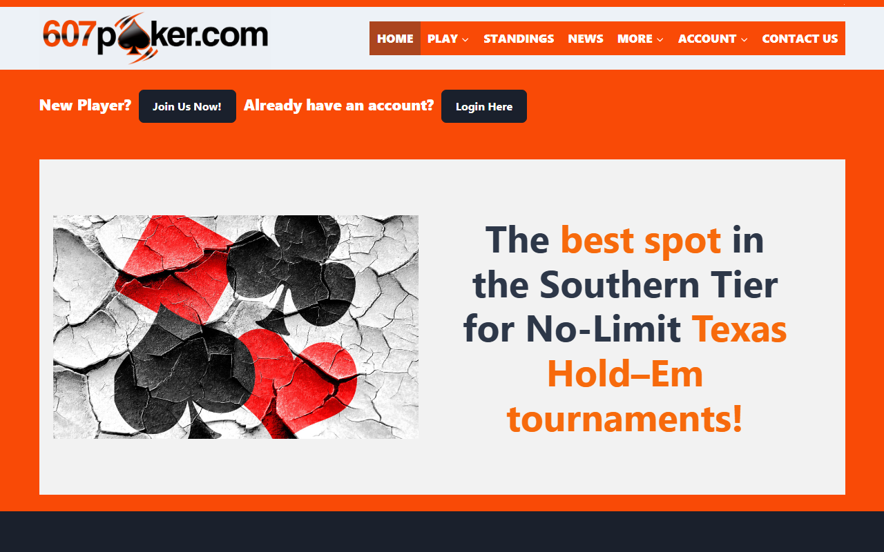 607pokerleague.com screenshot