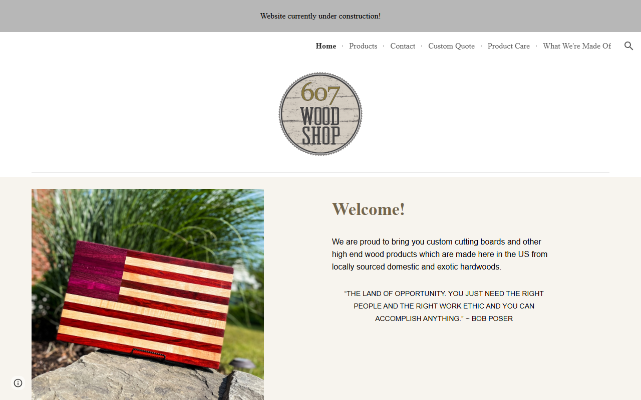 607woodshop.com screenshot