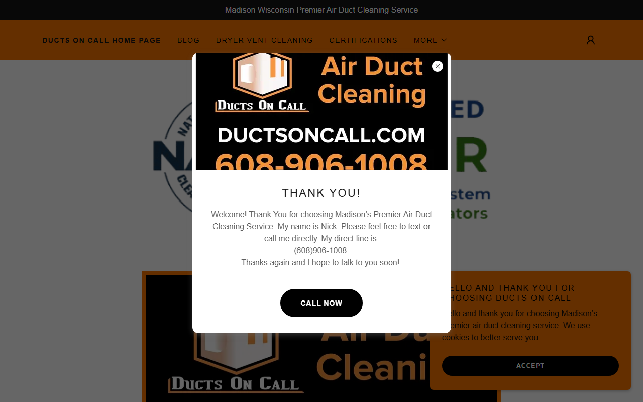 608ductcleaning.com screenshot