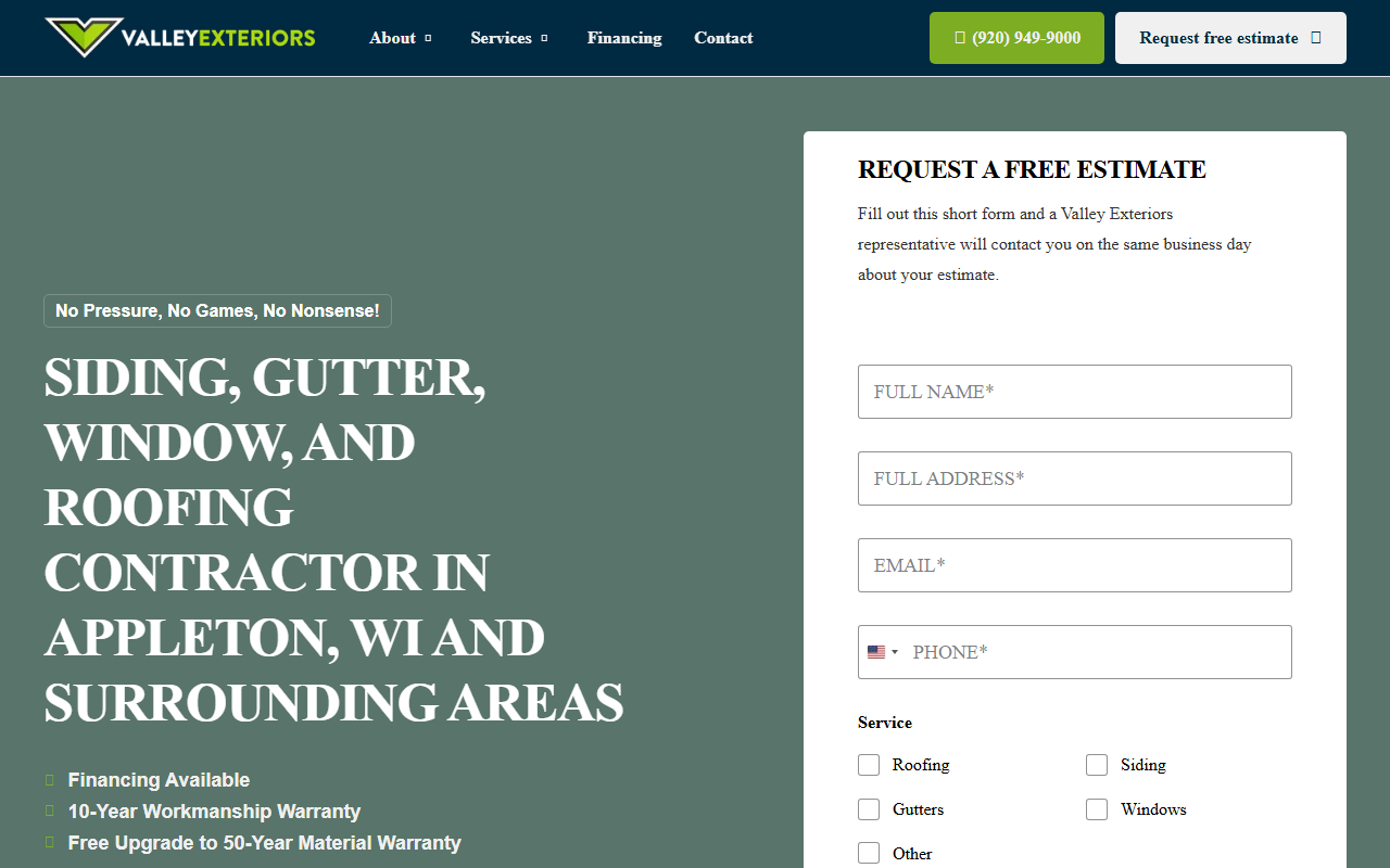 608roofing.com screenshot