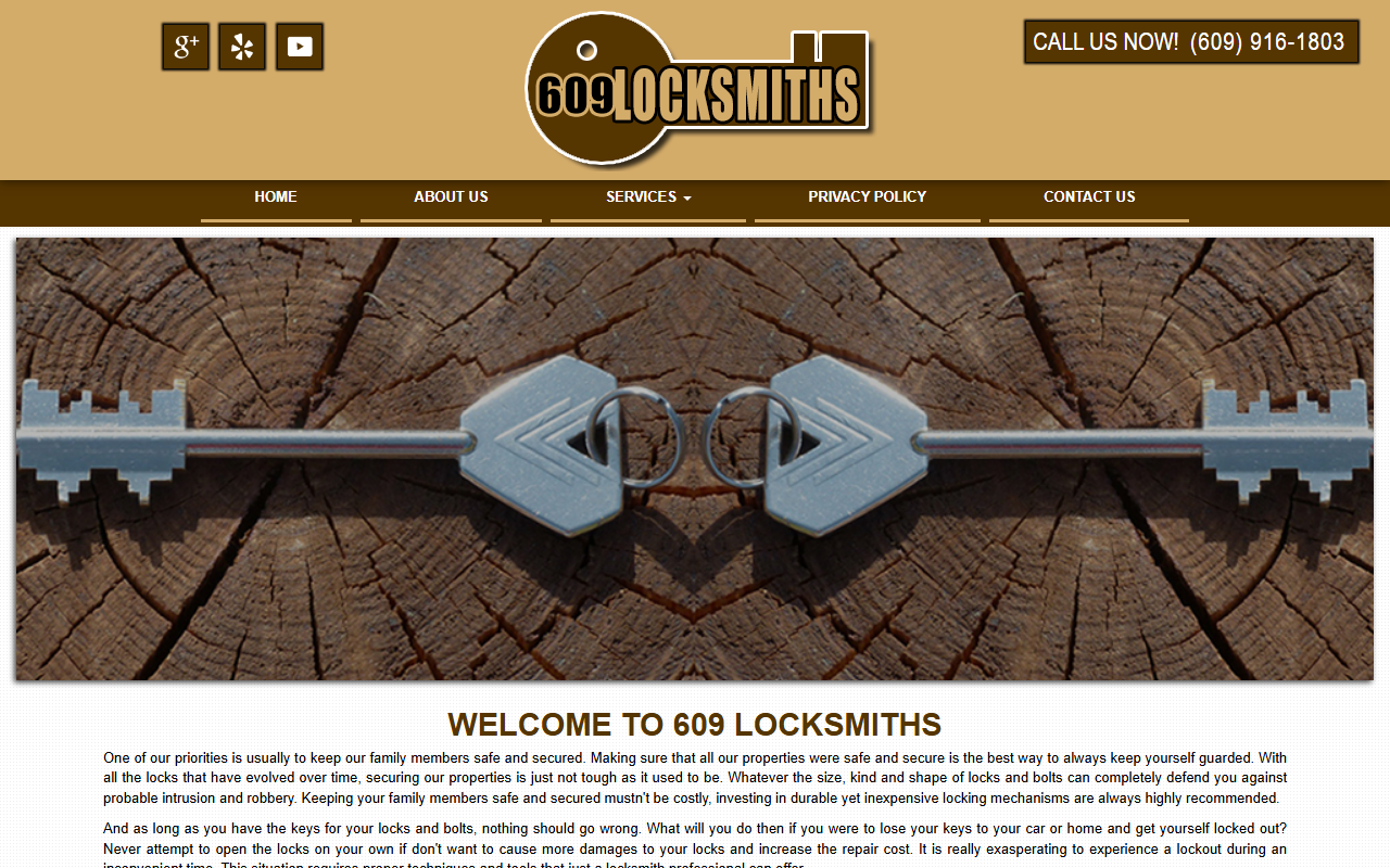 609locksmiths.com screenshot