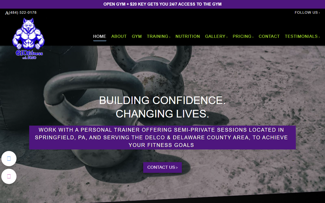 610fitnessdelco.com screenshot