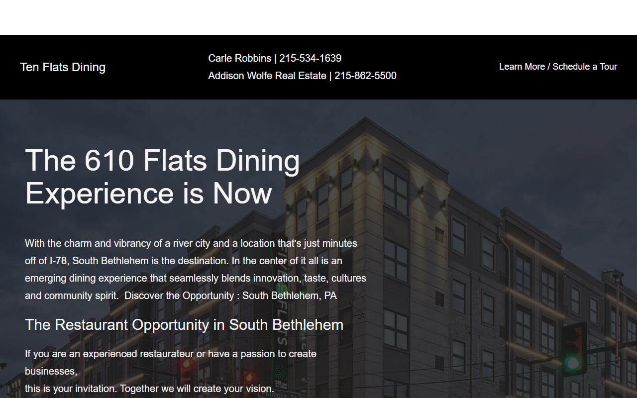 610flatsdining.com screenshot