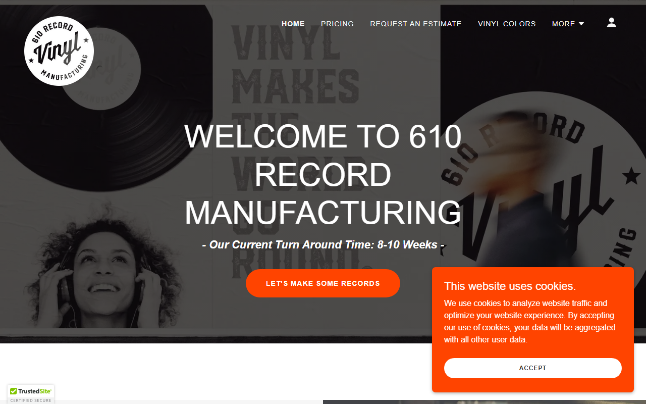 610recordmfg.com screenshot