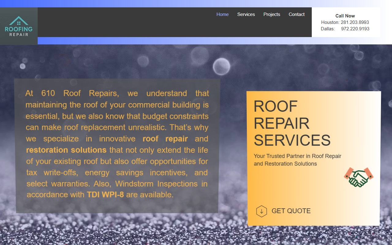 610roofrepairs.com screenshot