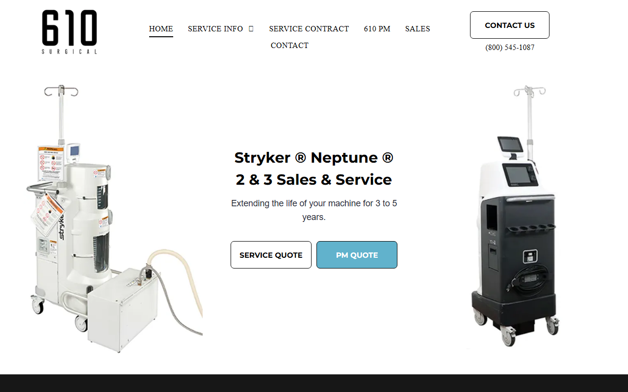 610surgical.com screenshot