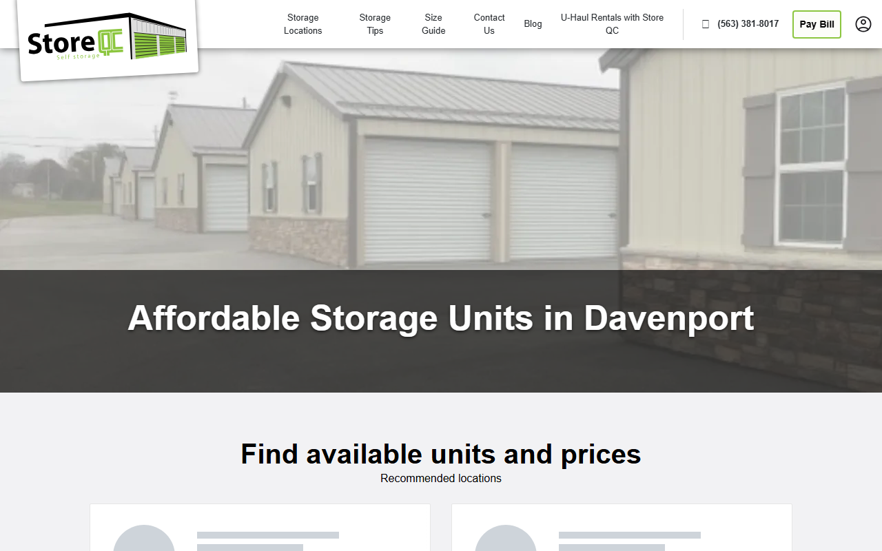 61280storage.com screenshot