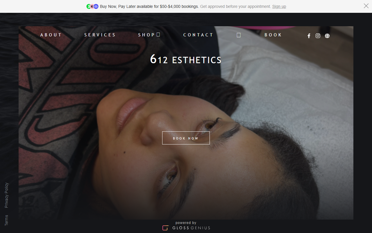612esthetics.com screenshot