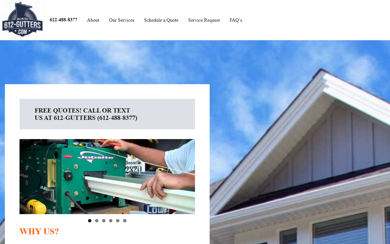 612gutters.com screenshot
