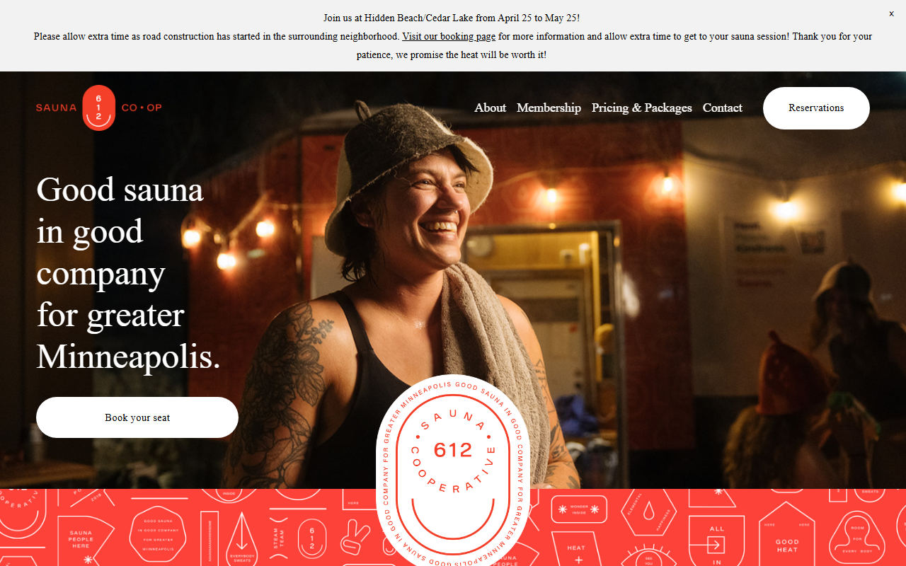 612saunasociety.com screenshot